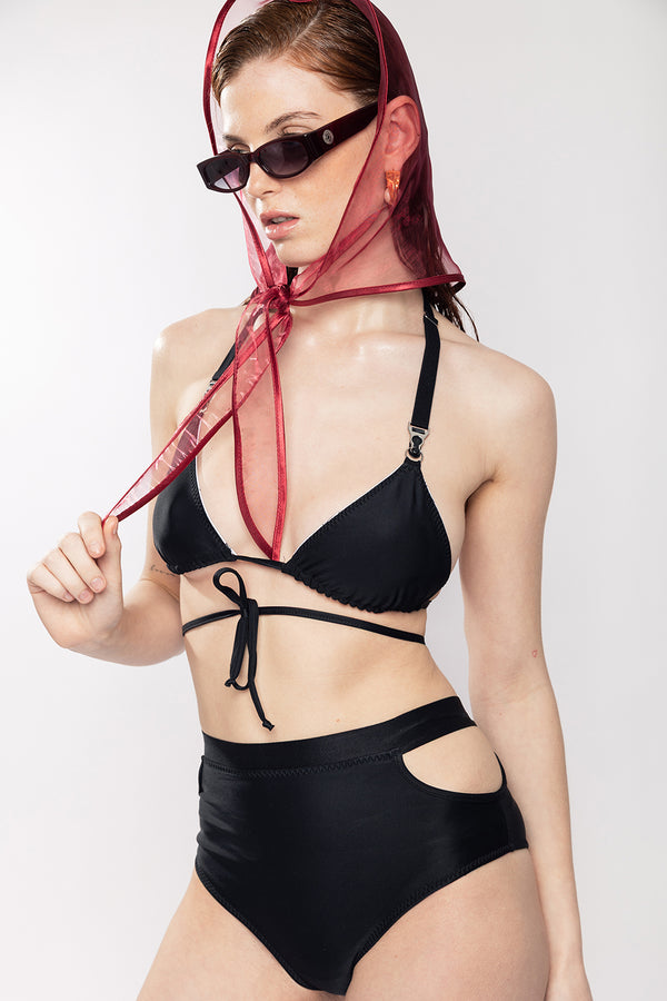 Riti Reversible Bikini Top - Black/Nude