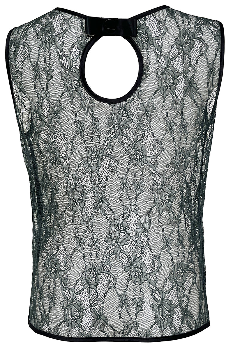Lace Suspender Top - Green