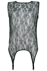Lace Suspender Top - Green