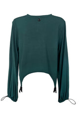 Liilit Suspender Crop Top - Emerald Green