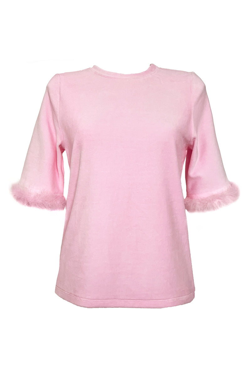 Lisa Velour T-shirt - Pink
