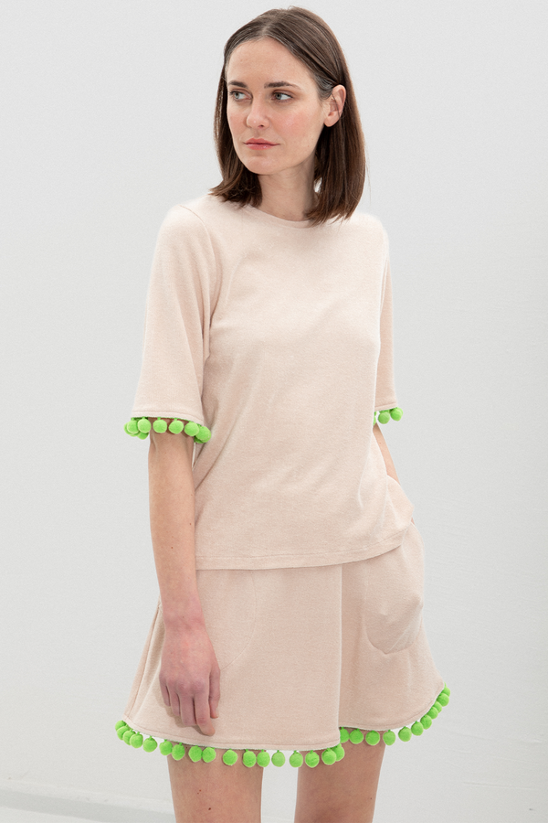 Lisa T-Shirt - Nude + Green