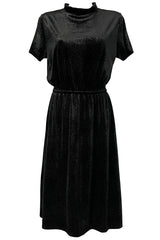 LAST ONE! - Nele Velvet Dress - Black Panther
