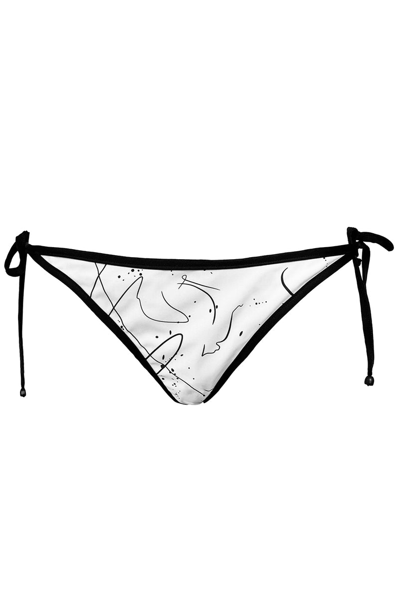 Gone Tanning Reversible Bikini Bottom - Black + Abstracat