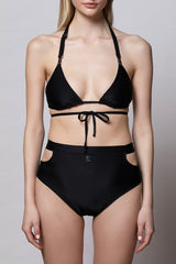 Riti Reversible Bikini Top - Black + Abstracat