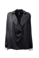 Striped PJ Jacket - Black+Silver