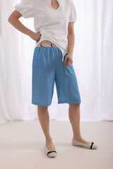 Katwoman Print Shorts - Blue