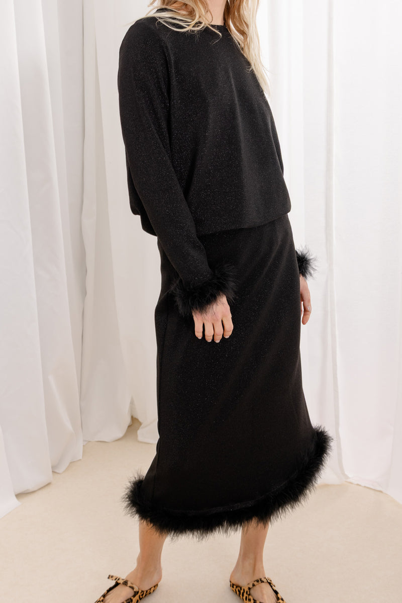 Disco Long Sleeves Top - Black