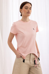 Cat logo Kristel Suspender T-shirt - Pink
