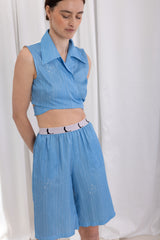 Katwoman Print Top - Blue