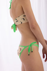 Gone Tanning Reversible Bikini Bottom - Neon Green+Nude