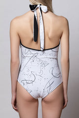 Waves Swimsuit - Black + Abstracat