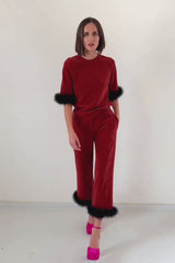 Lisa Velour Set - Terra