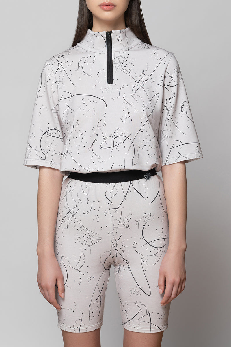 Lisa Turtleneck T-Shirt - Grey