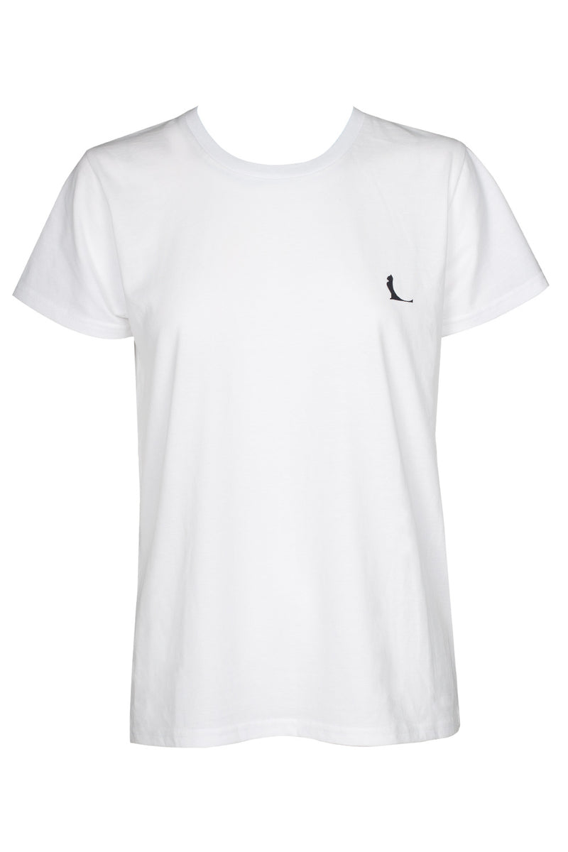 Cat-logo-T-shirt-white
