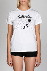 Caturday T-Shirt - White