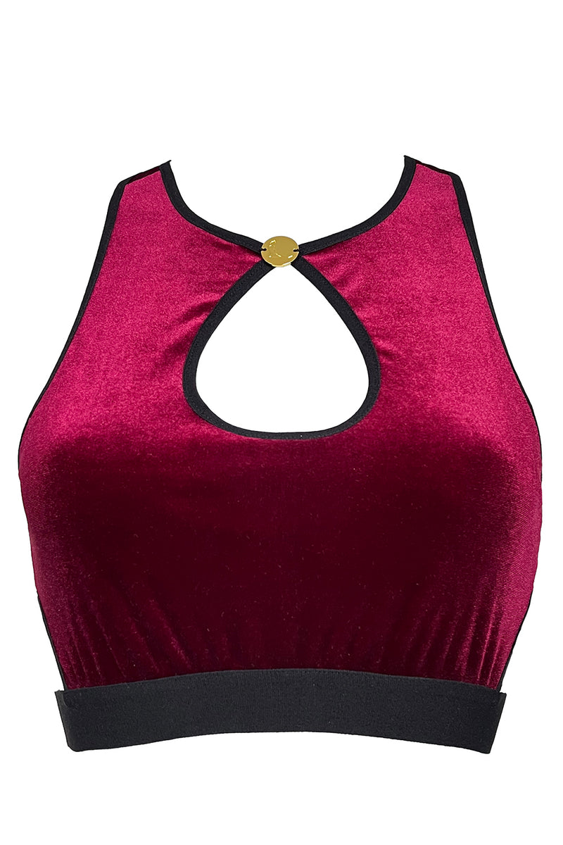 Ilona Velvet Bra - Raspberry