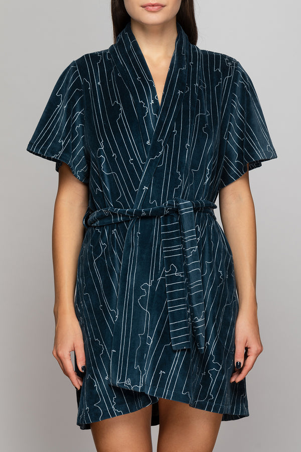 Diana Katwoman Wrap - Navy blue/white