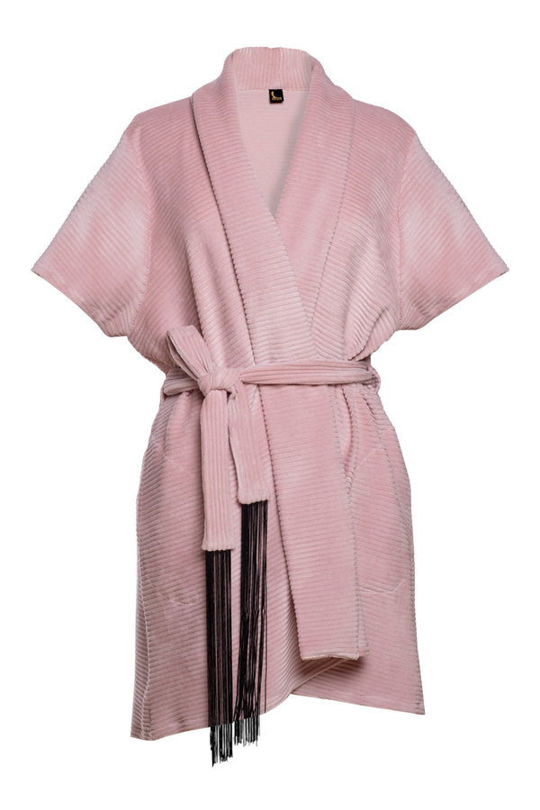 Ribbed-Robe-Pink