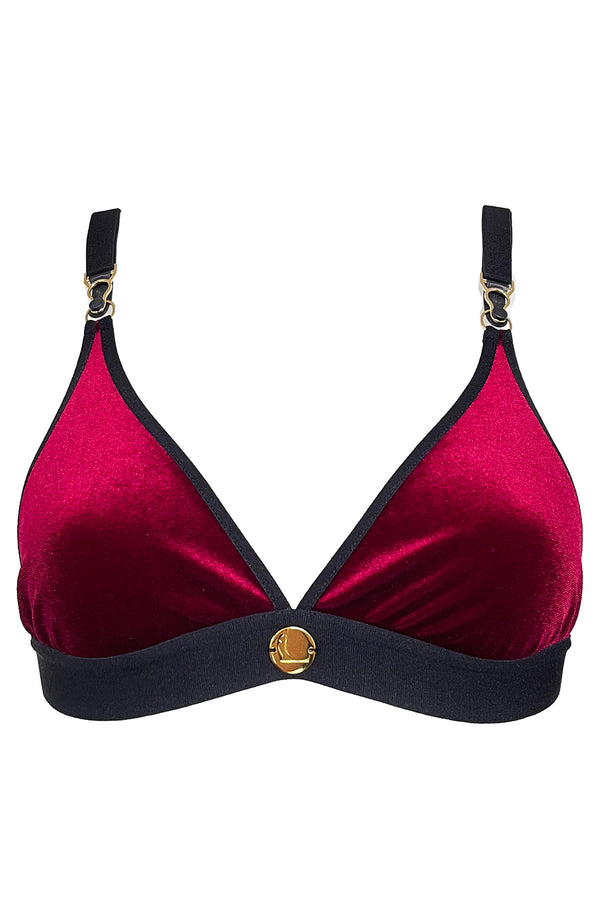 Riti Velvet Bra - Raspberry