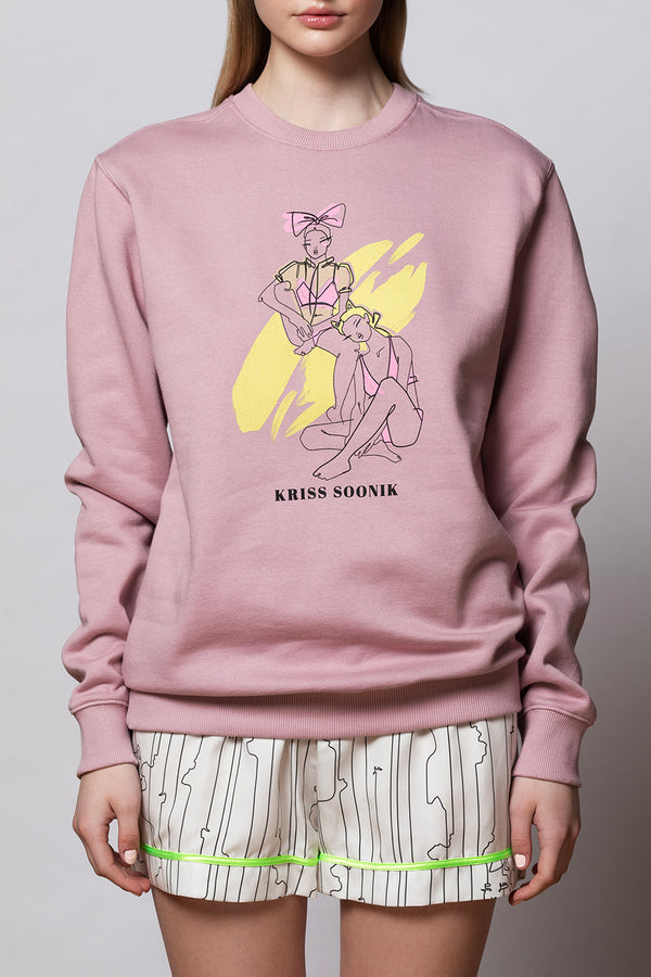 Siesta Cats Sweatshirt - Pink