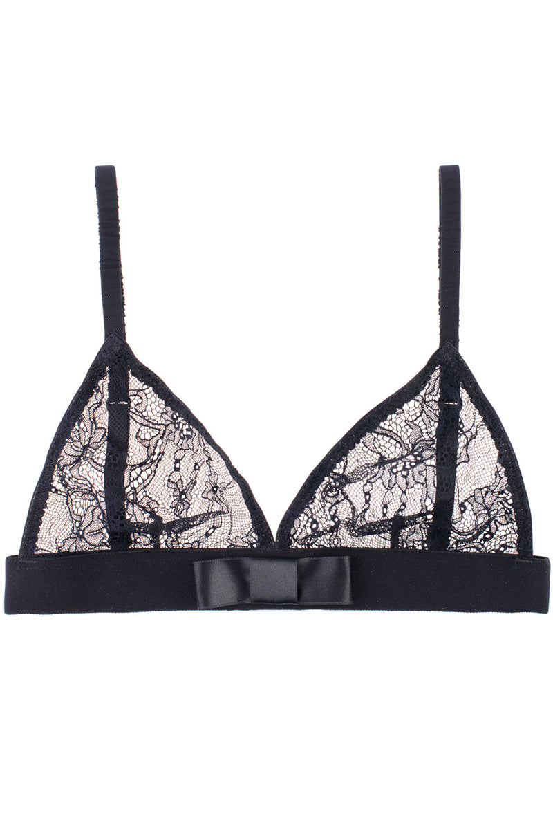 Kriss Soonik black Silvia lace bra