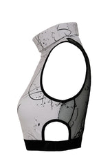 Egle Abstracat Bra Top - Grey/Black