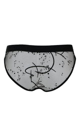 Emily Abstracat Knickers - Grey/Black