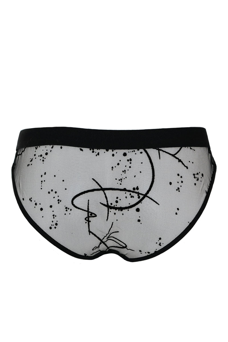 Emily Abstracat Knickers - Grey/Black