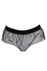 Merilyn Abstracat Tulle Knickers - Black