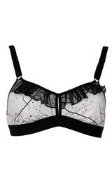 Piret Abstracat Bra - Grey/Black